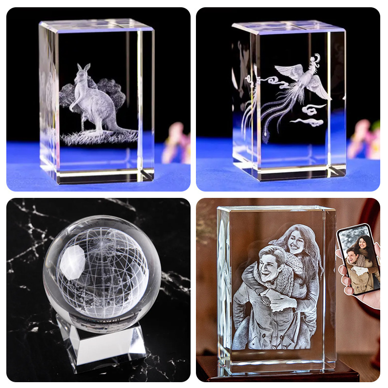 HJZ Laser 3D Laser Inner Glass Crystal Engraving Portable Glass Cube Laser Engraving Machine