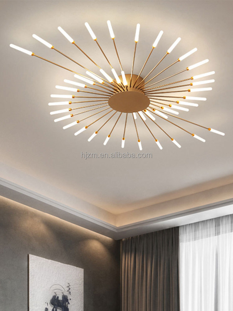 Modern Led Ceiling Chandelier Fireworks Design Light For Living Room Bedroom Home Decoration Lamp Pendant Indoor