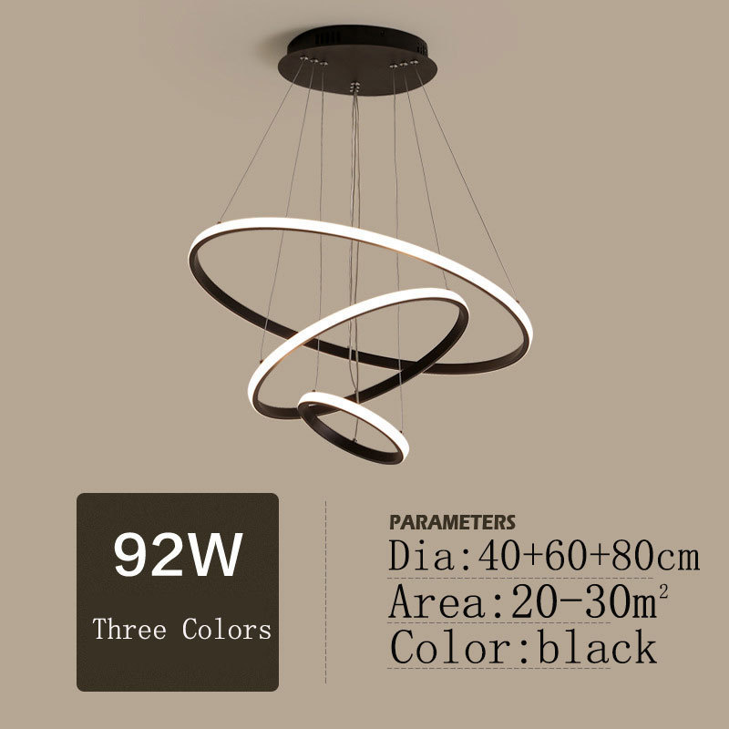 Nordic Hanging Lights For Restaurant Dining Table Kit Modern Black Metal Pendant Lamp