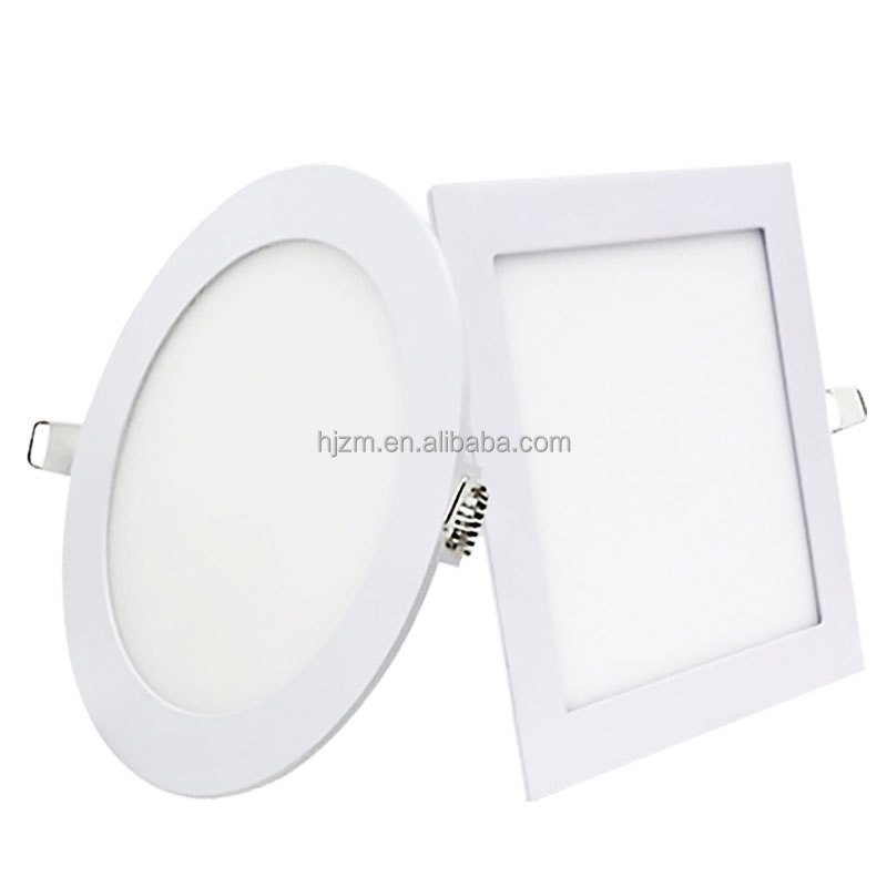 3w 6w 9w 12w 18 W 24w 48w Flexible Surface Led Slim Panel Light Square Round Recessed Downlight Led Ceiling Lamp Housing Frame