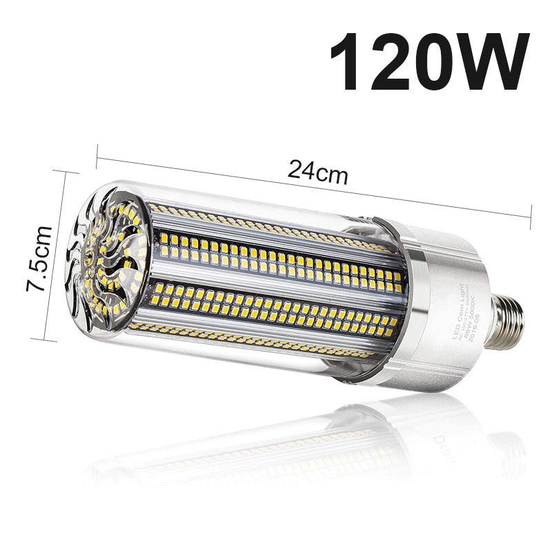 Super Bright LED E27 Corn Bulb 25W-200W LED Lamp 110V 220V Smart IC E39 E40 Big Power For Outdoor Playground Warehouse Lighting