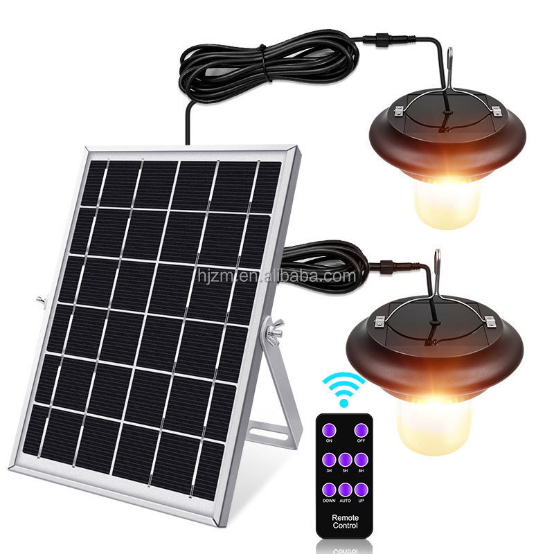 Solar Hanging Lights For Gazebo Chandelier With Remote Control Pendant Light Outdoor Indoor Motion Sensor IP65