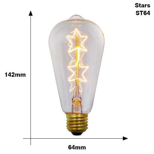 Edison Bulb E27 220V 40W ST64 G80 G95 T10 T45 A19 Retro Ampoule Vintage Incandescent Bulb edison Lamp Filament Light Bulb Decor