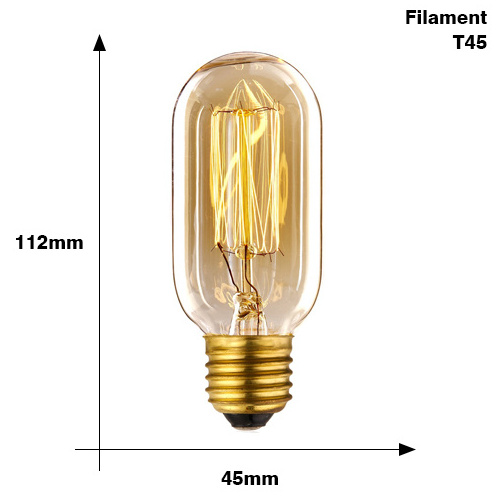 Edison Bulb E27 220V 40W ST64 G80 G95 T10 T45 A19 Retro Ampoule Vintage Incandescent Bulb edison Lamp Filament Light Bulb Decor