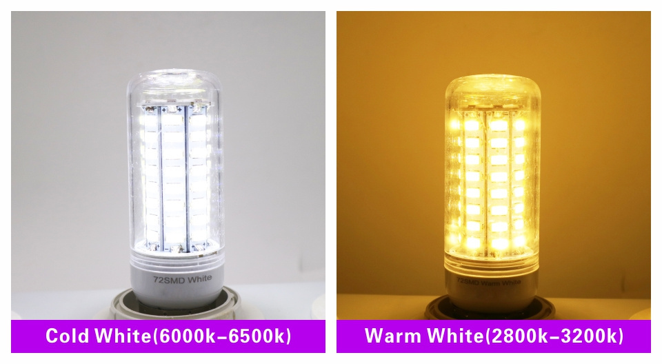 E27 E14 LED Corn Bulb 24 36 48 56 69 72 W SMD 5730 220V  LED Lamp Chandelier Candle LED Light