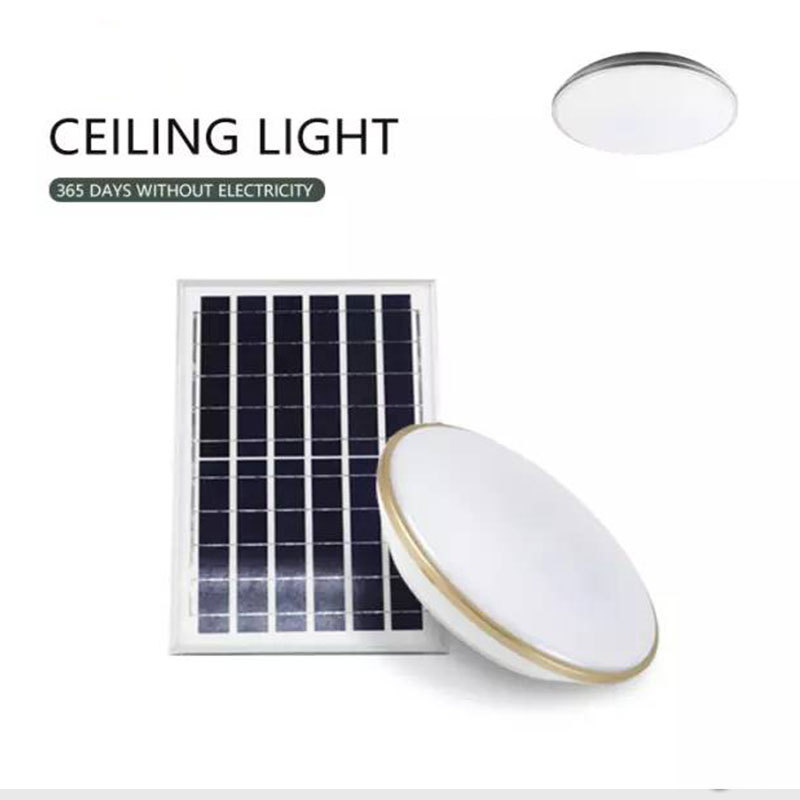 Led Solar Power Square Round Ceiling Lamp Light Light Indoor With Remote For Shed Porch Patio Garage Home Intelligent