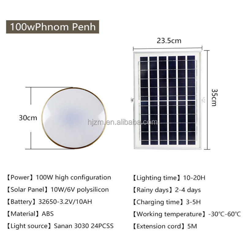 Solar Ceiling Lights Outdoor Indoor For Room Shed Home With Remote Control 50w 200w 300w