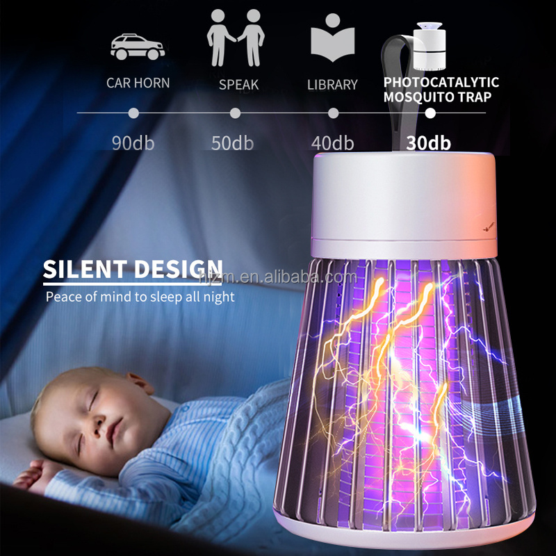 2021New Electric Shock Mosquito Killer Lamp USB Fly Trap Zapper Insect Killer Repellent Anti Mosquito Trap For Bedroom Outdoor