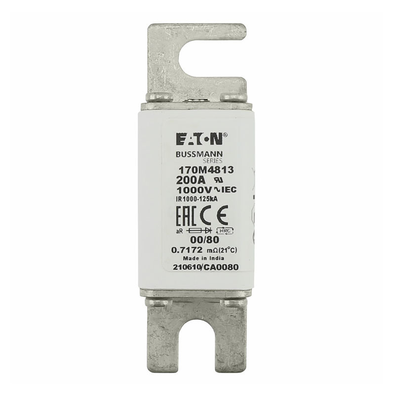 200A 1000V 170M4813 Class aR Blade End X Din 43-620 Blade End Bussmann Fuse High Speed Square Body Blade Fuses