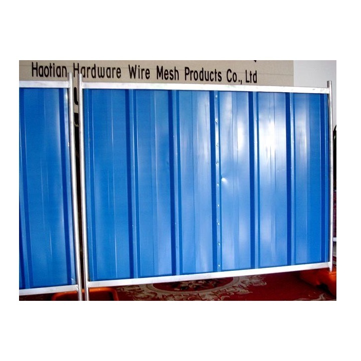 2m Construction Steelwall Temporary Colorbond Barrier Rapid / Assembled Dismantled  Hoarding Panels Temporary Fencing and Gates