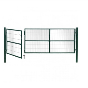 Cheap Price Swing Steel Fence Door Metal Iron Tube Gate Design Powder Coated Welded Mesh Single Gate For Garden