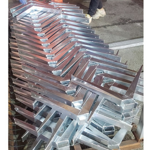 570g Reinforced Extension Arms Hot Dipped Galvanized Razor Barbed Wire Double Brackets For 3D Fence