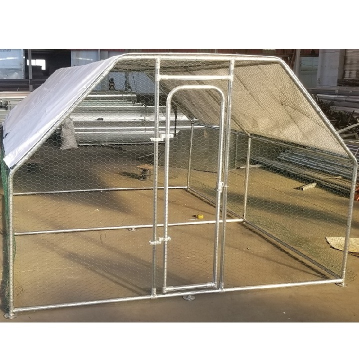 Large Metal Poultry Animal House Rabbit Duck Run Exercise Enclosure Walk In  Hen  Chicken Coops 612 18 ft With Waterproof Cover