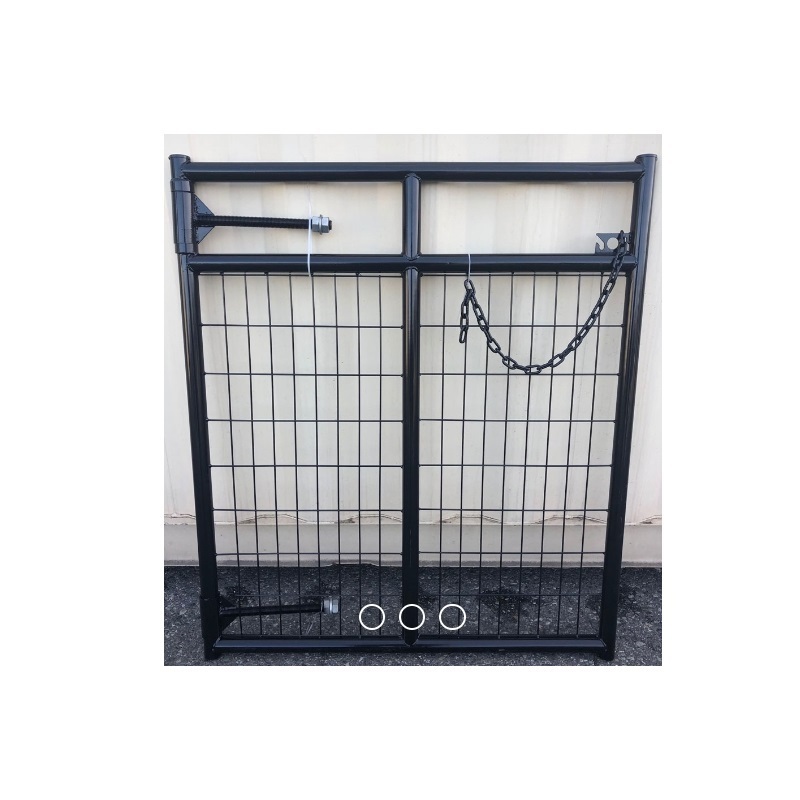 Black Powder Coated Steel Corral Panel Gates /Agriculture Livestock Equipment Farming Gate With Hinges Latches