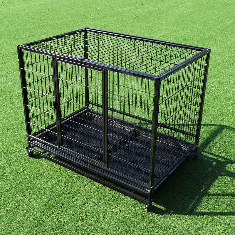 Large Breed Pet Kennel Dog Cage Stainless Steel House Large Heavy Duty Dog Cage with Wheels For Outdoor Home