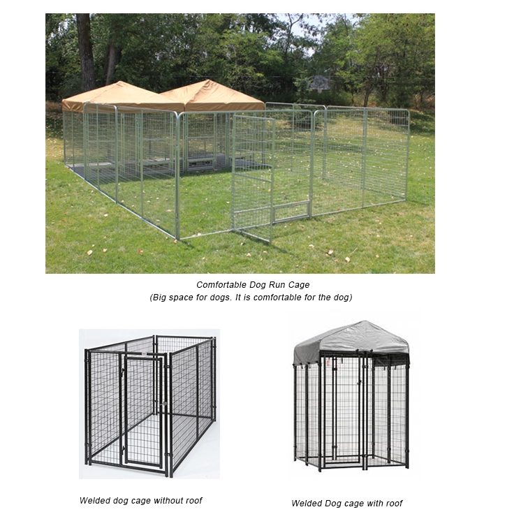 Large Breed Pet Kennel Dog Cage Stainless Steel House Large Heavy Duty Dog Cage with Wheels For Outdoor Home