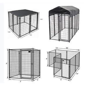 Heavy Duty Iron Wire Mesh Commercial Pets Prefab House 10*10 Dog Kennels and Large Outdoor Cages Run for Sale