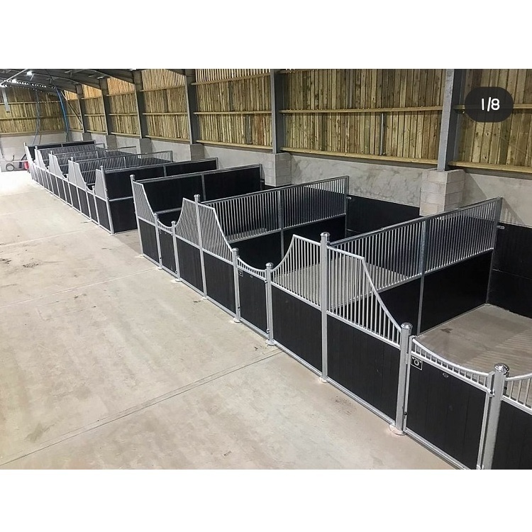 Heavy Duty Horse Playpen Stall Yard Feeder Corral&Gate  / Customized Portable Horse Stable Front Side  Panels