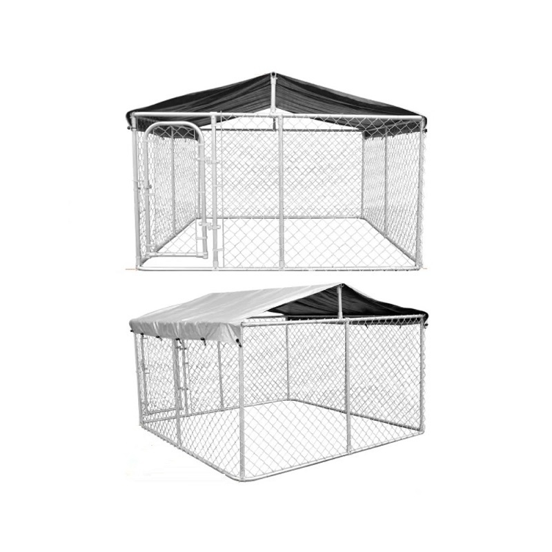 7.5*7.5*6ft Animal Security Pet Playpen / Metal Steel Chain Link Portable Cat House / Dog Run  Kennel Fence Cage Panels & Gate