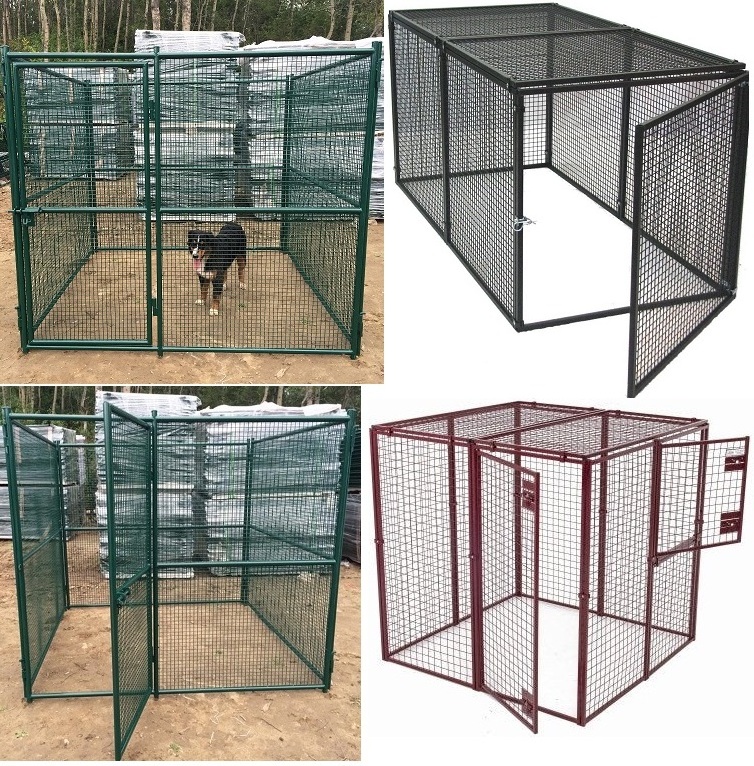 Wholesale Large Animal Cages Pet Cat Crate 6' 12' Dog House Steel Wire Animal Outdoor Cages For Sale