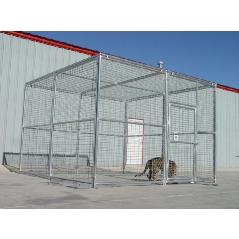 Heavy Duty Metal Large Animal Cage / Welded Mesh Zoo Tiger Show House / Pet Playpen Enclosure Dog Kennels