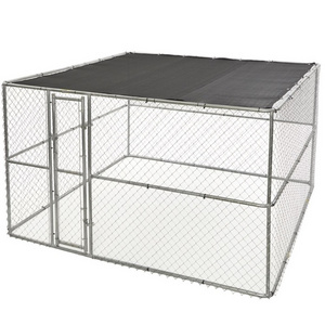 Galvanized Chain Link Cat House Discount /Powder Coated Welded Mesh Dog Kennel / Steel Crate Outdoor Pet Cages