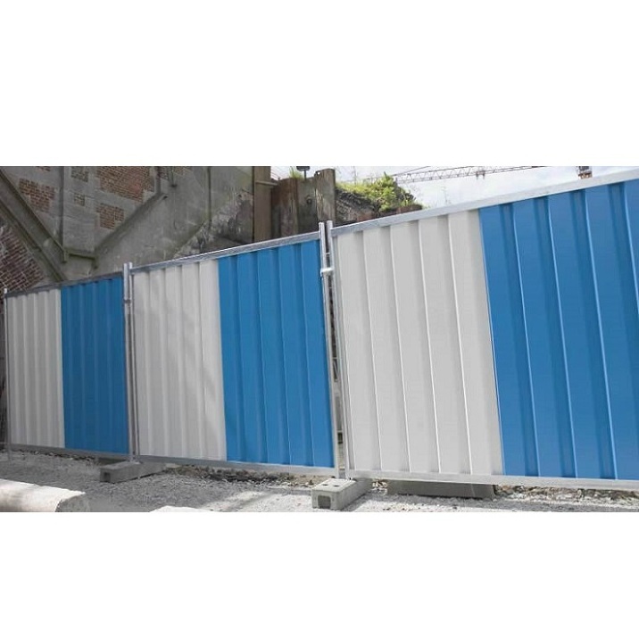 2m Construction Steelwall Temporary Colorbond Barrier Rapid / Assembled Dismantled  Hoarding Panels Temporary Fencing and Gates