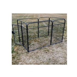 HAOTIAN Pet Cages,4' 6' 8' Outdoor Animal Run Enclosure,Dog  Crate Kennel House(Welded Chain Link Expanded Metal Inside Mesh)