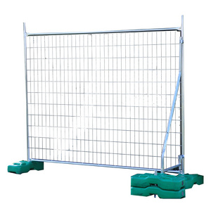 Concrete Base Feet Galvanized Panel Construction Fence / Melbourne Removable Temporary Fence Panel(2.1x2.4m)