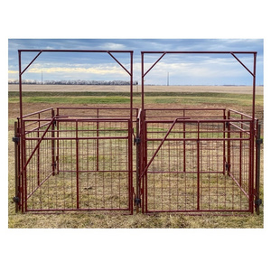 4ft-10ft Swine Sheep & Goat Walk Through Panels,Livestock Farm Backyard Fence Panels With Gates