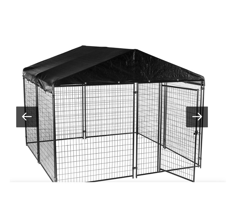 Heavy Duty Iron Wire Mesh Commercial Pets Prefab House 10*10 Dog Kennels and Large Outdoor Cages Run for Sale