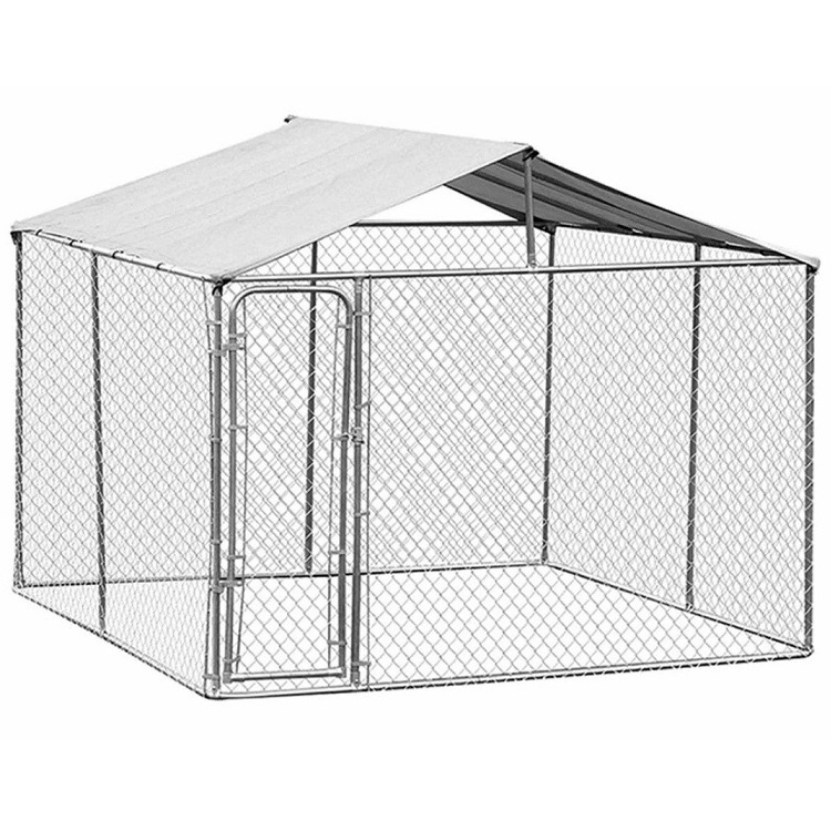 Galvanized Chain Link Cat House Discount /Powder Coated Welded Mesh Dog Kennel / Steel Crate Outdoor Pet Cages