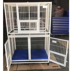 Strong Foldable Animal Travel Cages / Rabbit Dog Puppy Kennels  House / Portable Cat Crate Cages With Double Door