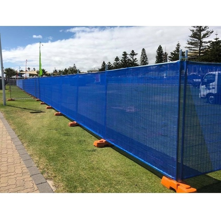 Concrete Base Feet Galvanized Panel Construction Fence / Melbourne Removable Temporary Fence Panel(2.1x2.4m)