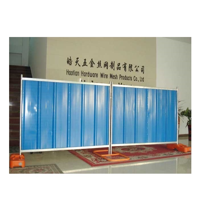 2m Construction Steelwall Temporary Colorbond Barrier Rapid / Assembled Dismantled  Hoarding Panels Temporary Fencing and Gates