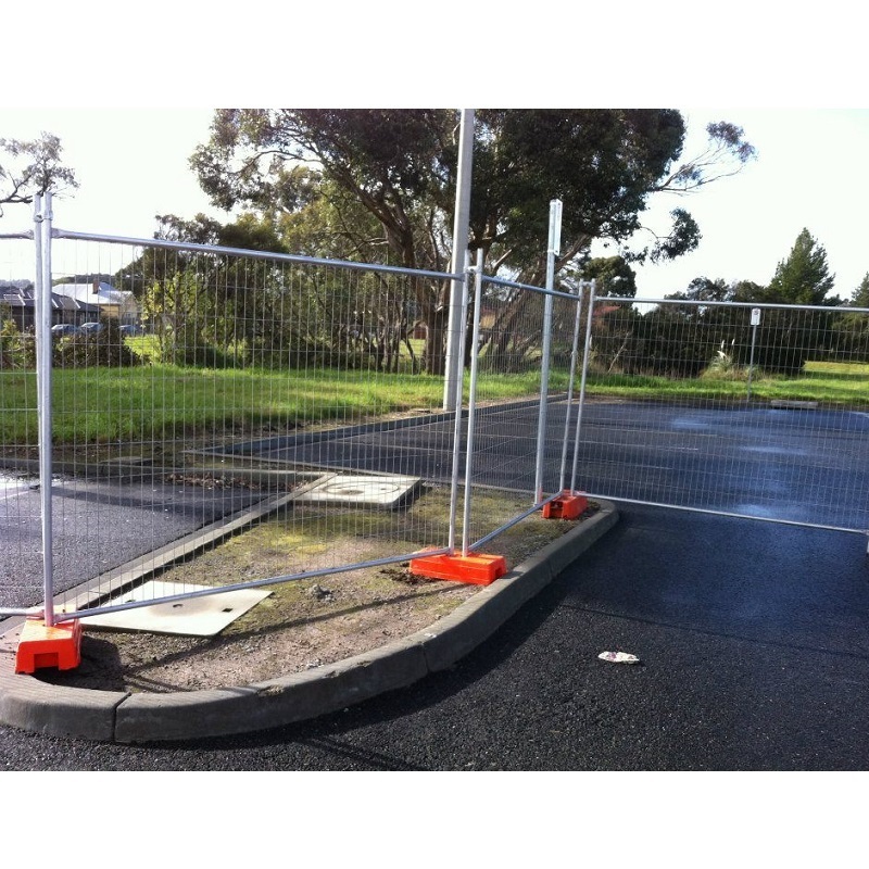 Concrete Base Feet Galvanized Panel Construction Fence / Melbourne Removable Temporary Fence Panel(2.1x2.4m)