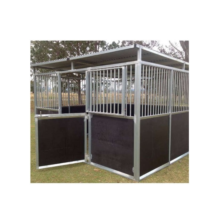 Heavy Duty Horse Playpen Stall Yard Feeder Corral&Gate  / Customized Portable Horse Stable Front Side  Panels