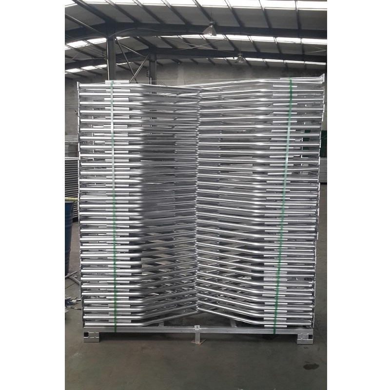 Sliver Galvanized Construction Panel Fence / Melbourne Removable Temporary Fence Panel / Orange Temp Fence Feet