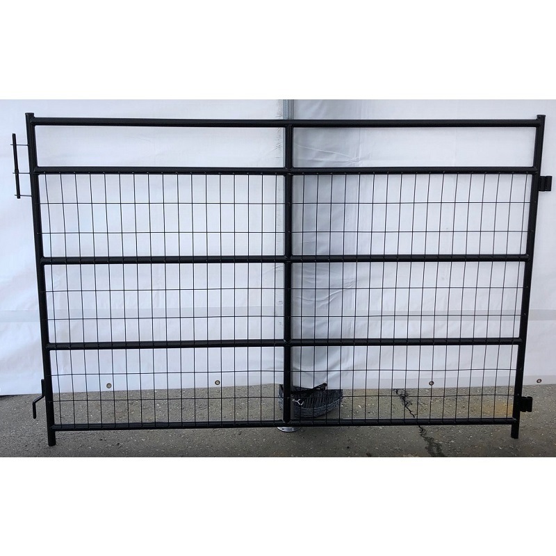 Portable Hinges Farm Gate,Sheep Goat Panel Pen,Iron Frame Yard Gate,Square Holes Mesh Waterproof Security Farm Field Gates