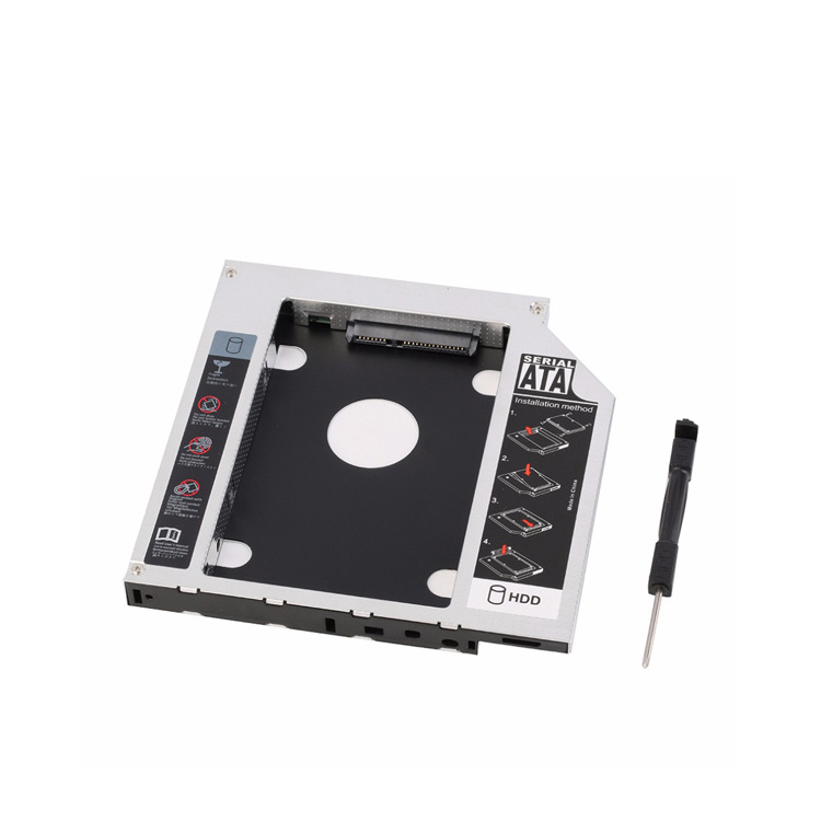 HK-HHT Universal 12.7mm SATA 2nd SSD HDD Hard Drive Caddy for DVD-R