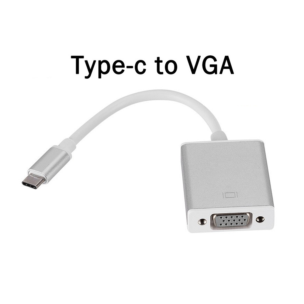 HK-HHT Type-C to VGA Adapter Cable 1080P USBC 3.1 to VGA Docking Station Converter Cable Computer monitor projector adapter