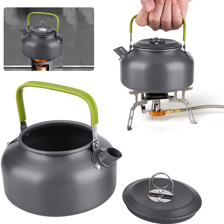 Outdoor Hiking Food-grade Gear Portable Metal Teapot