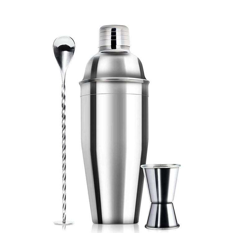 Professional Bartender Kit 6pc Premium Cocktail Stainless Steel Shaker Set - 24oz Martini Shaker