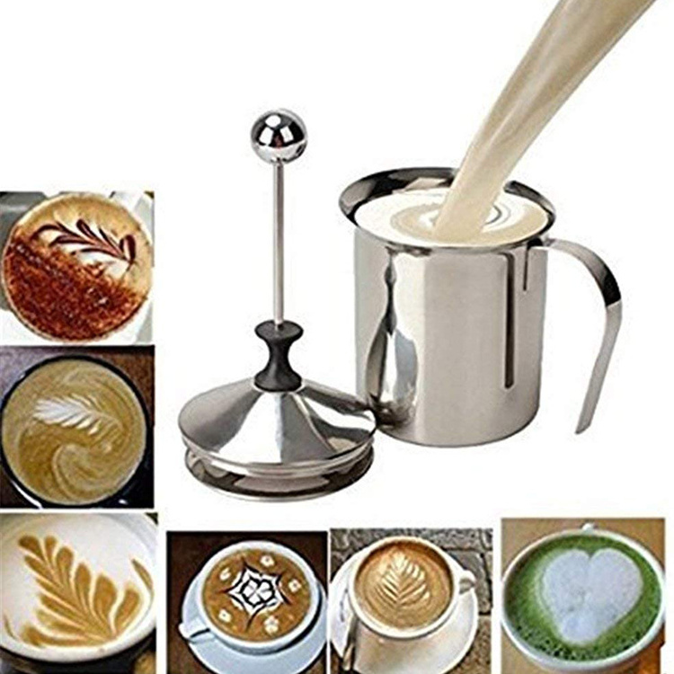 Hand press Milk foamer Milk frother traditional manual frother Milk Mixer