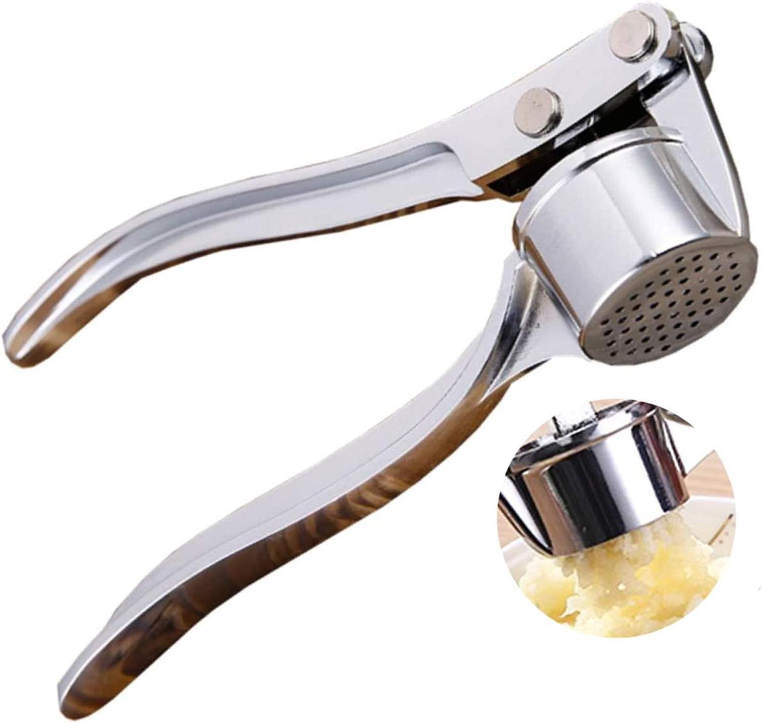 Wholesale aluminum manual kitchen tools kitchen garlic press & ginger peeler & Garlic crusher