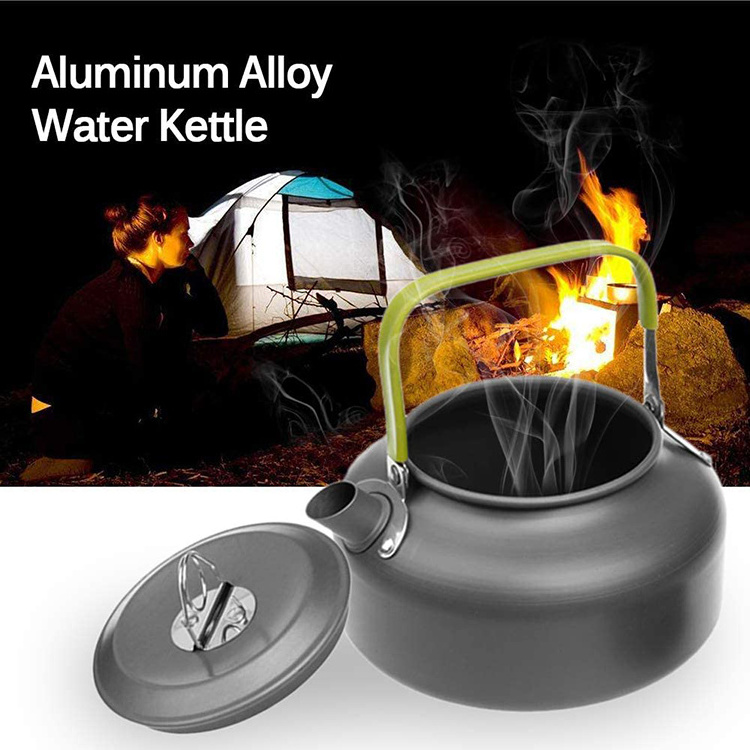 Outdoor Hiking Food-grade Gear Portable Metal Teapot