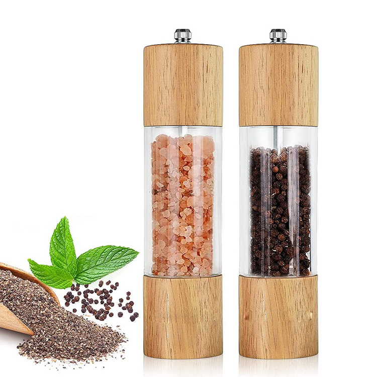 Wooden Shakers Core-salt Pepper Grinder with Adjustable Ceramic MILLS Salt & Pepper Mills Grind Pepper Wood Hand All-season