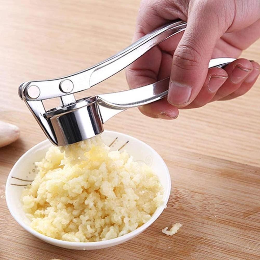 This garlic press set includes a peeler tube roller that is made from food-safe silicone that will help you remove the peel