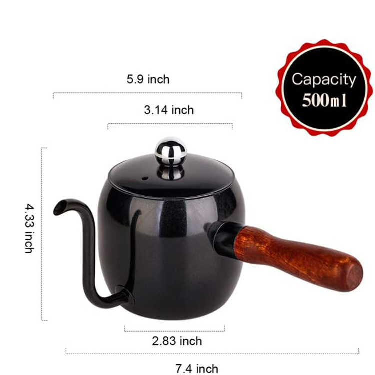 Gooseneck Gator Pour Over Coffee Kettle Flow Spout and Barista Standard Hand Drip Tea Coffee Kettle