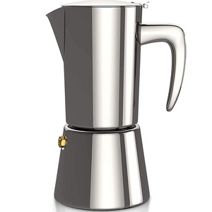 Stovetop Espresso Maker - Luxurious, Stainless Steel Italian Coffee Maker for Camping or Home Use